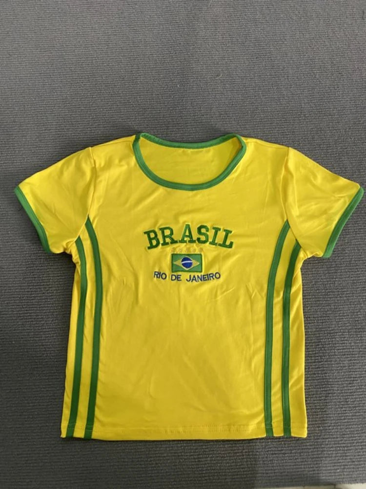 Conjunto bordado Letras brasileñas