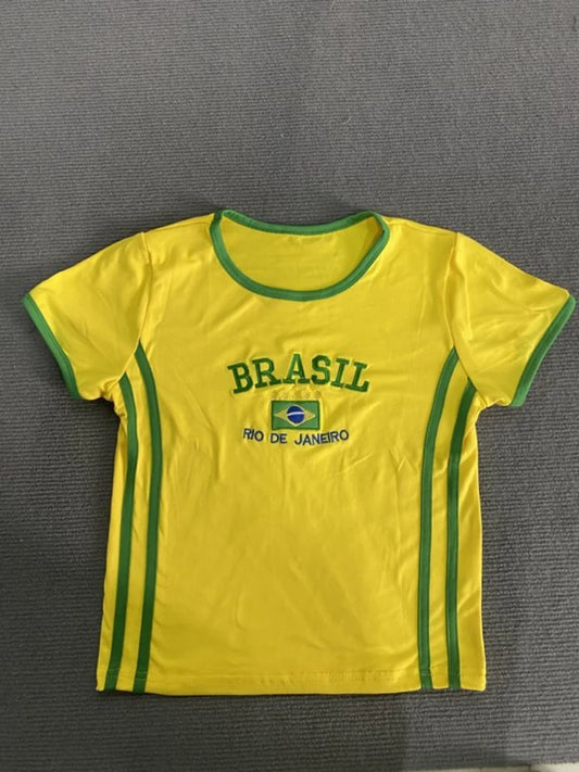 Conjunto bordado Letras brasileñas