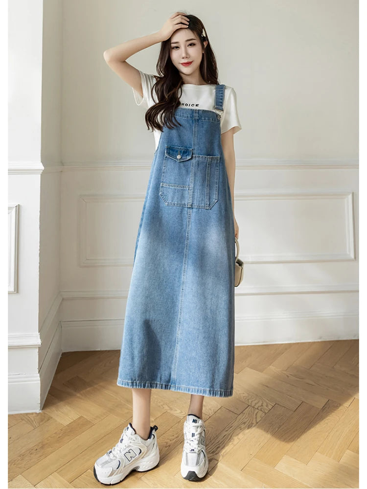 Strap Denim Dress