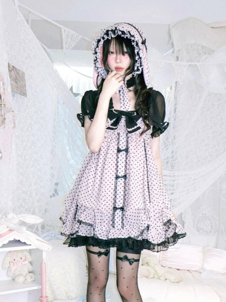 Conjunto de Vestido de Lunares