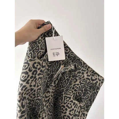 Leopard High Waist Jeans