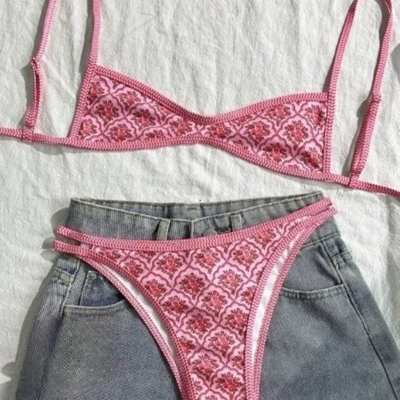 Flowers Printed Bikini