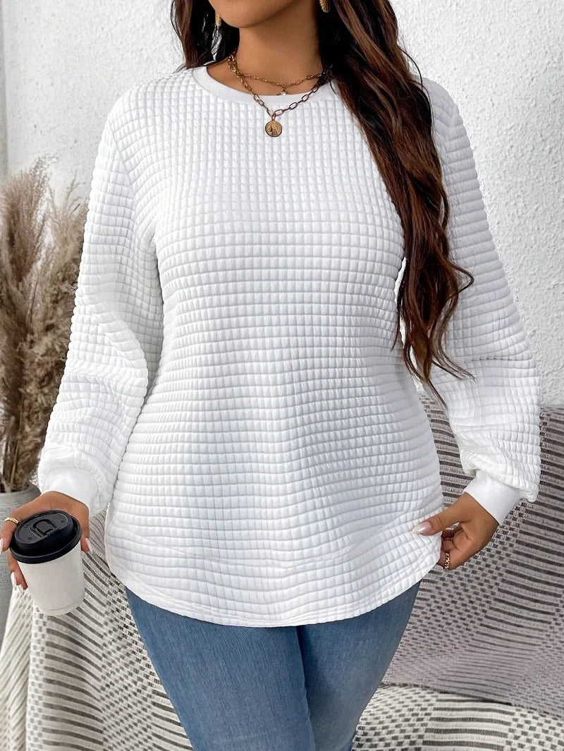 Checkered Pullover Sweatshirt