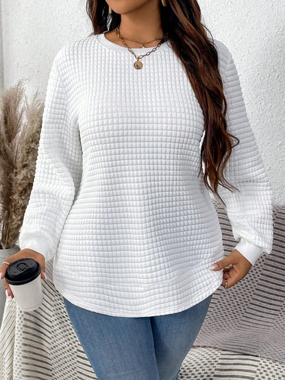 Checkered Pullover Sweatshirt