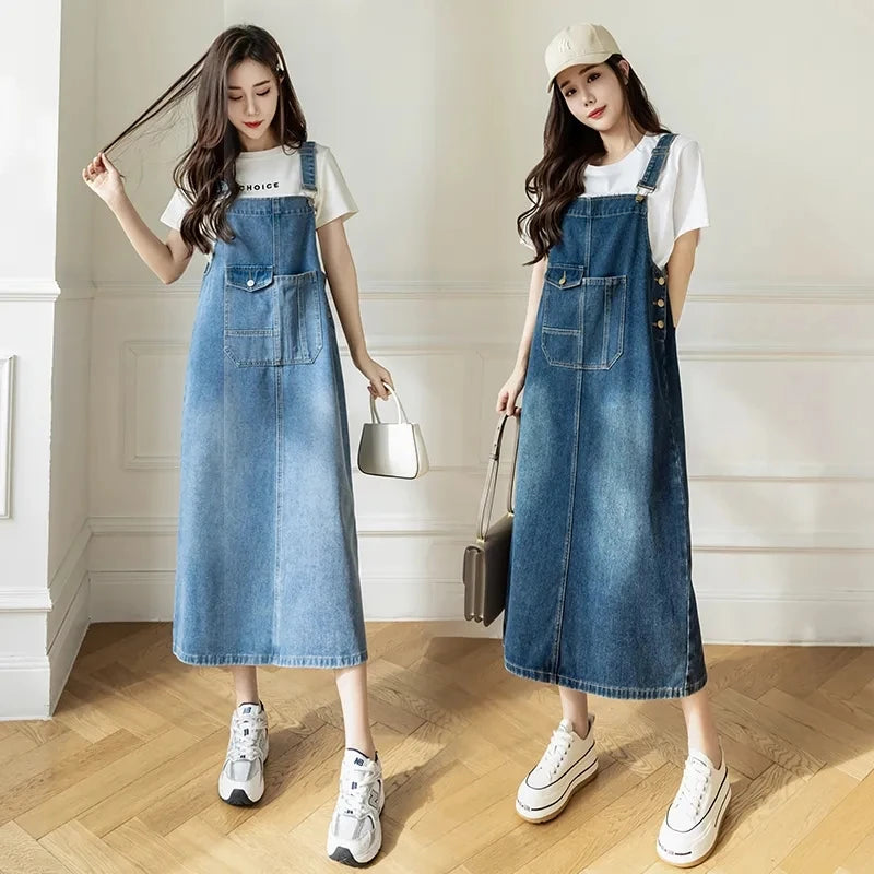 Strap Denim Dress