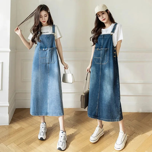 Strap Denim Dress