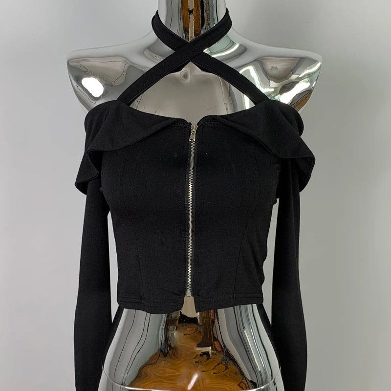 V Neck Backless Tee
