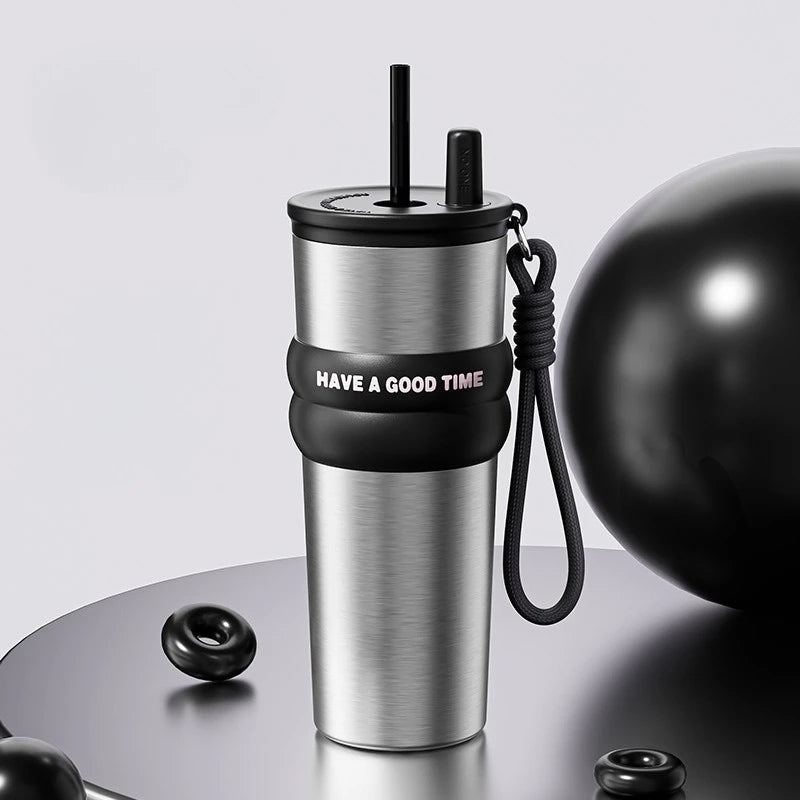 Thermos Bottle Straw Cup