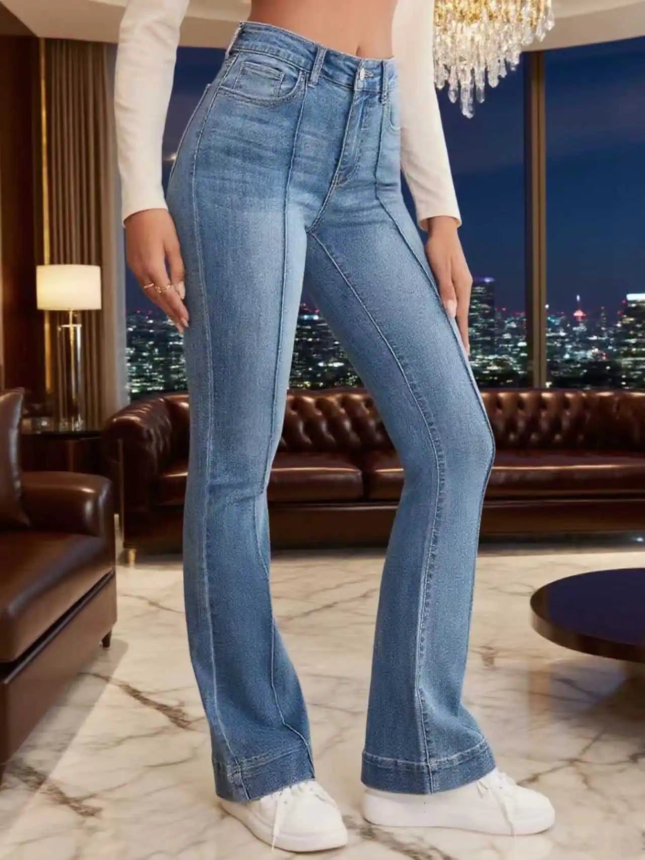 Stretch Flared Jeans