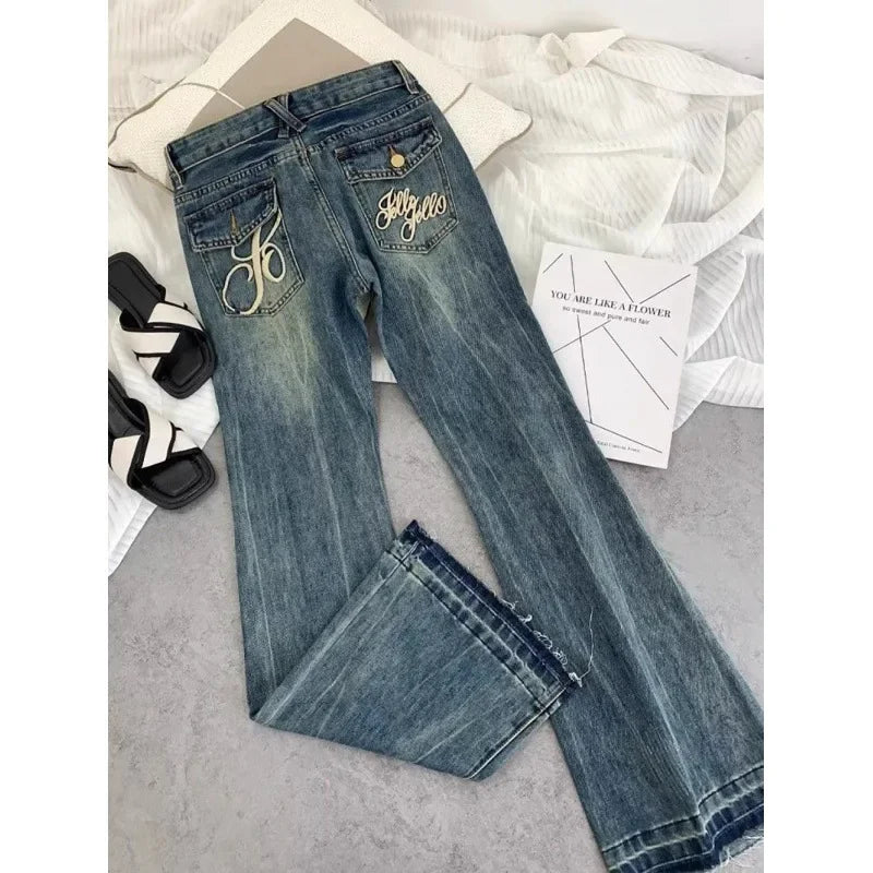 low-waisted jeans
