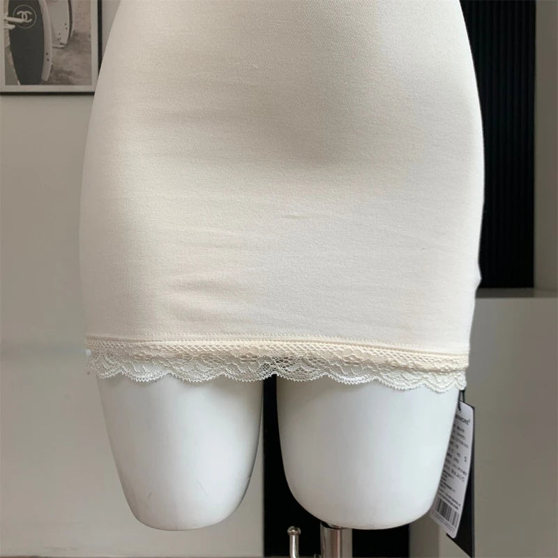 Vestidos sin mangas sexys de encaje para mujer, vestido ajustado coreano de moda, Mini Vestidos con almohadilla para el pecho, ropa de club