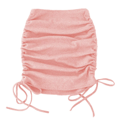 Faldas de Verano para Mujer con Cordones 2022 Hilo de Punto Lateral con Cordón Elástico Corrugado Sexy Cadera Ajustable Casual WSL4321