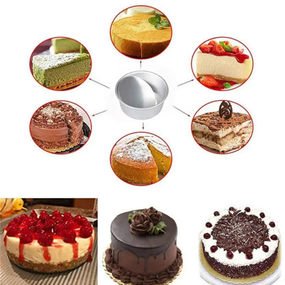 Non-Stick Aluminum Round Cake Mold with Removable Bottom
