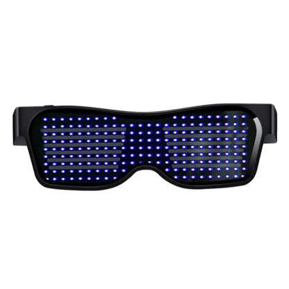 Bluetooth Programmable LED Text USB Charging Display Glasses