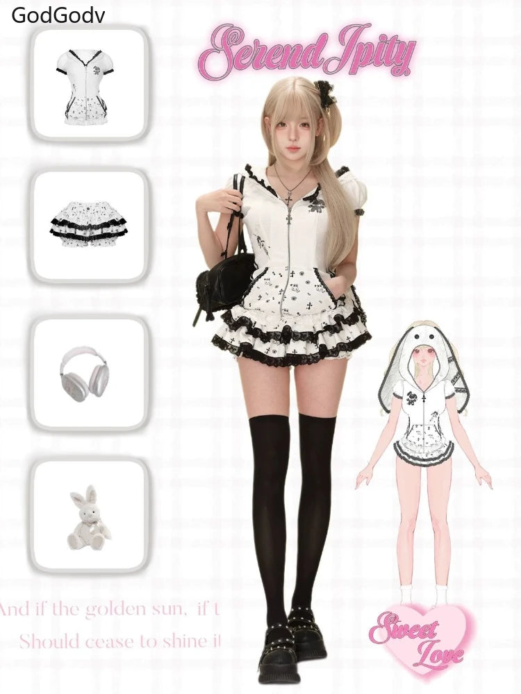Conjunto de Top de Diseño + Falda de Talle Alto