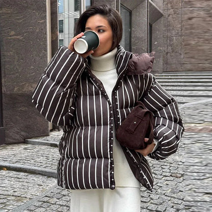 Striped Loose Coat