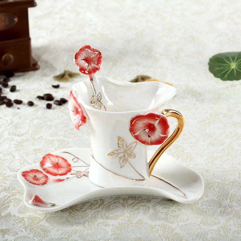 Peacock Cup and Saucer