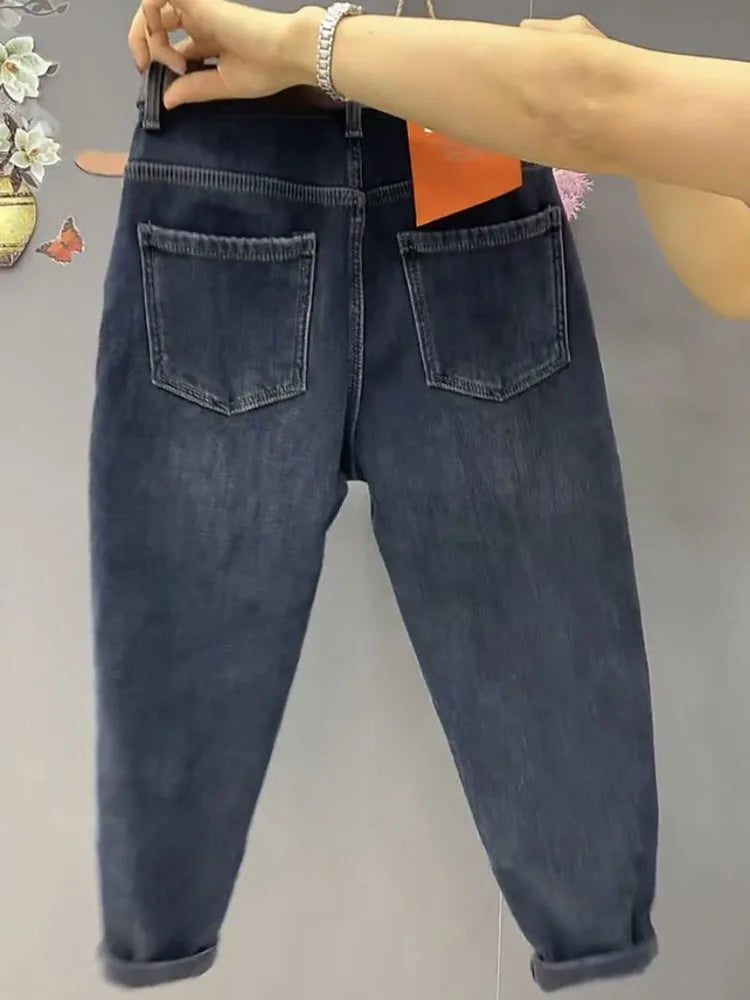 High Waist Straight Jeans