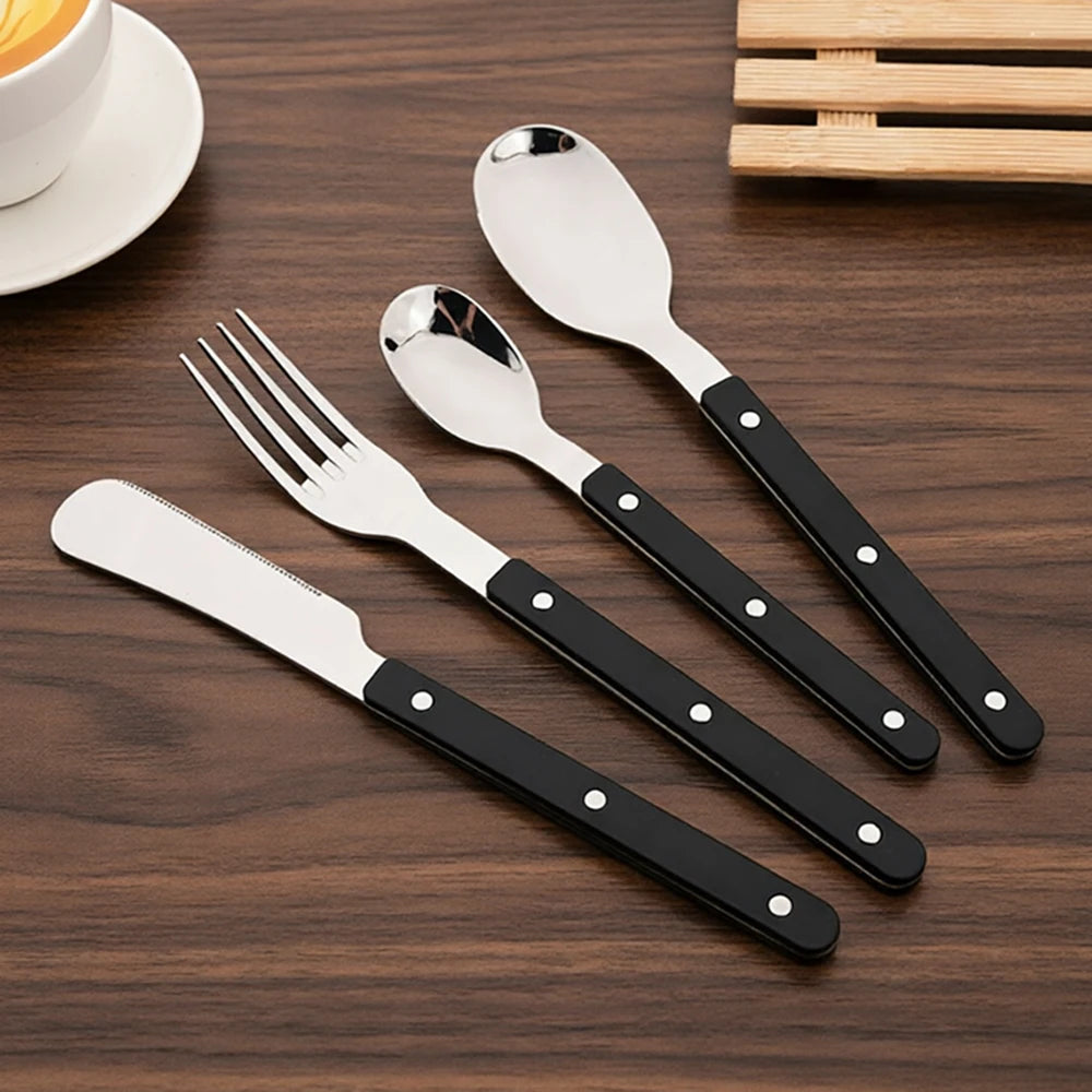 4Pcs Acrylic Handle Flatware