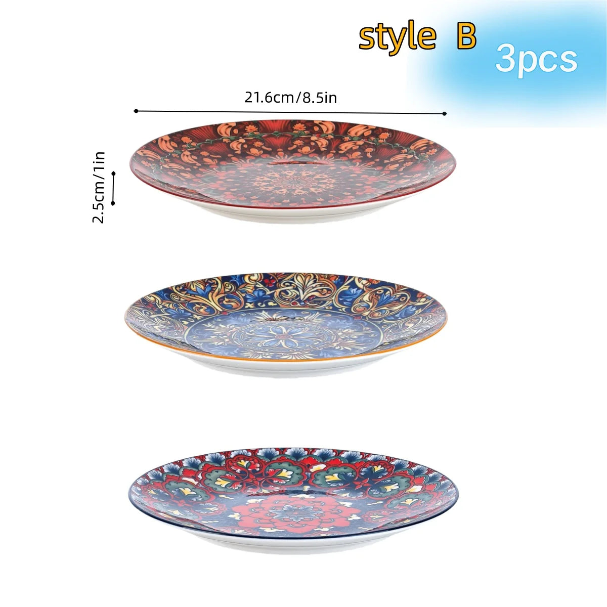 Bohemia ceramic large plate set