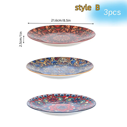 Bohemia ceramic large plate set