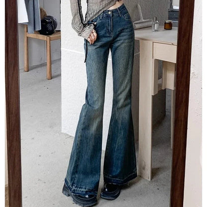 High Waist Casual Flare Jeans
