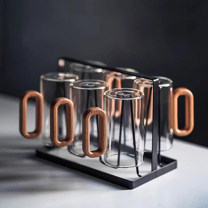 Glass Wood Single-Layer Cup