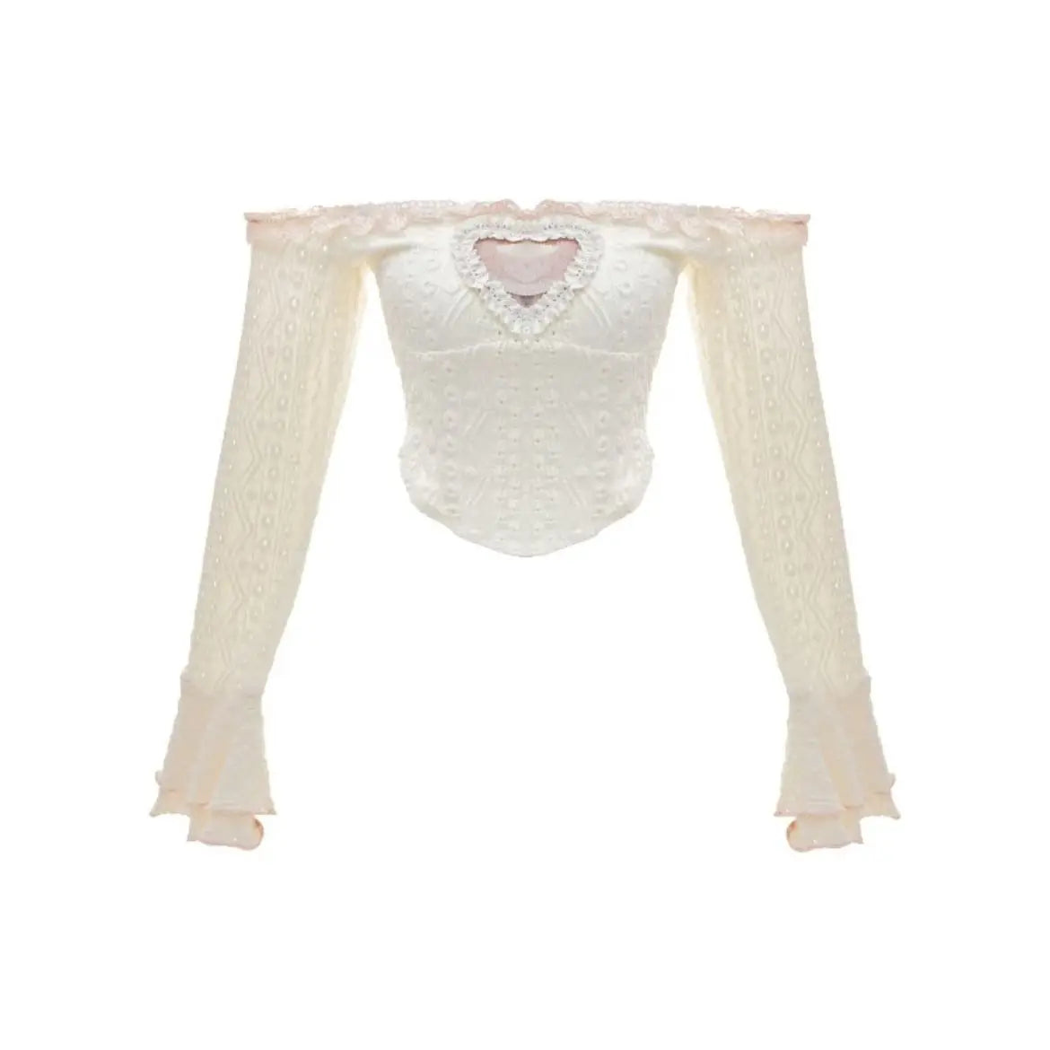 Conjunto de 3 piezas: chaleco con tirantes, top blanco con hombros descubiertos y falda beige con cintura elástica