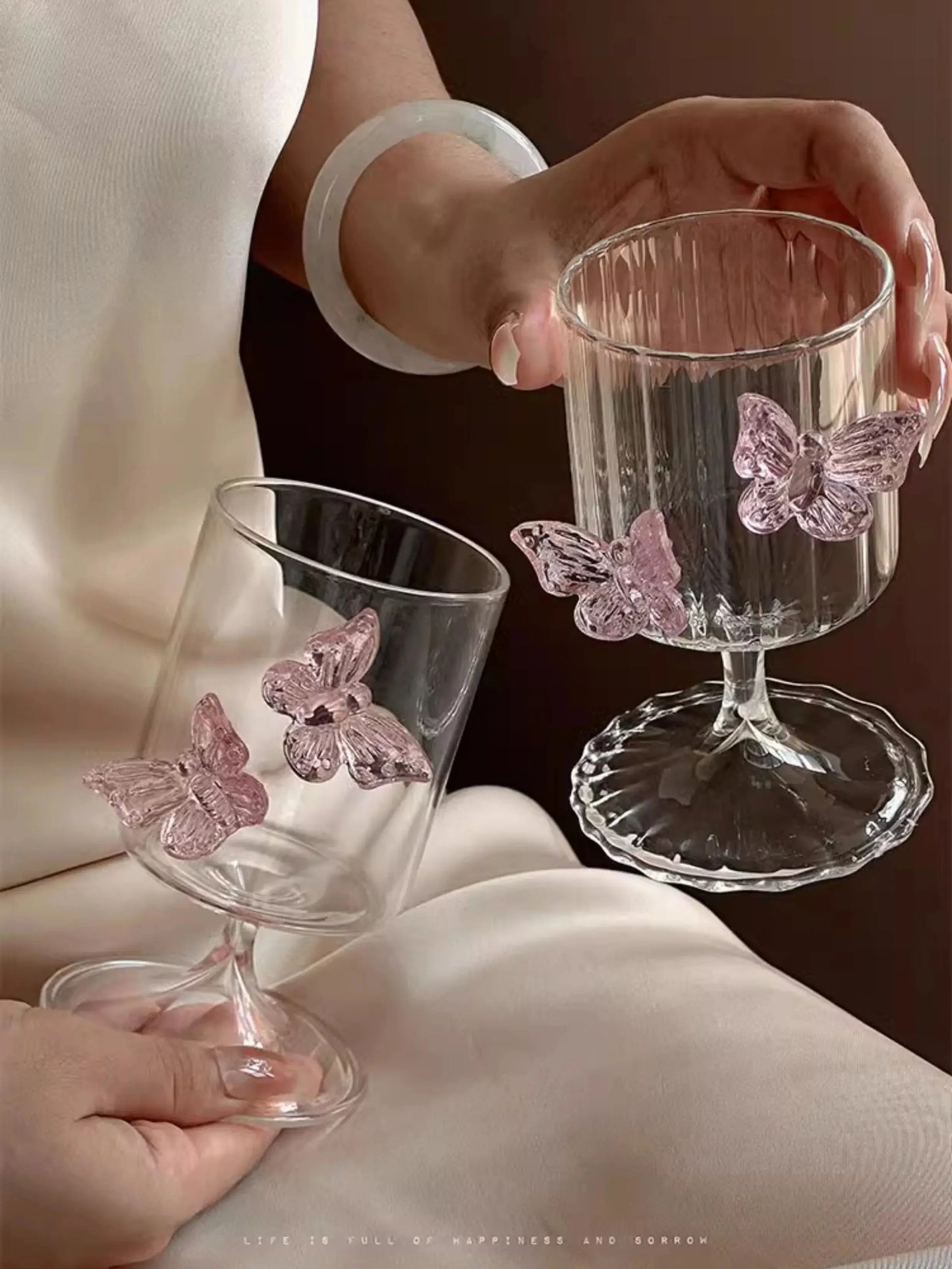 3D Sculpture Butterfly Glass Teapot
