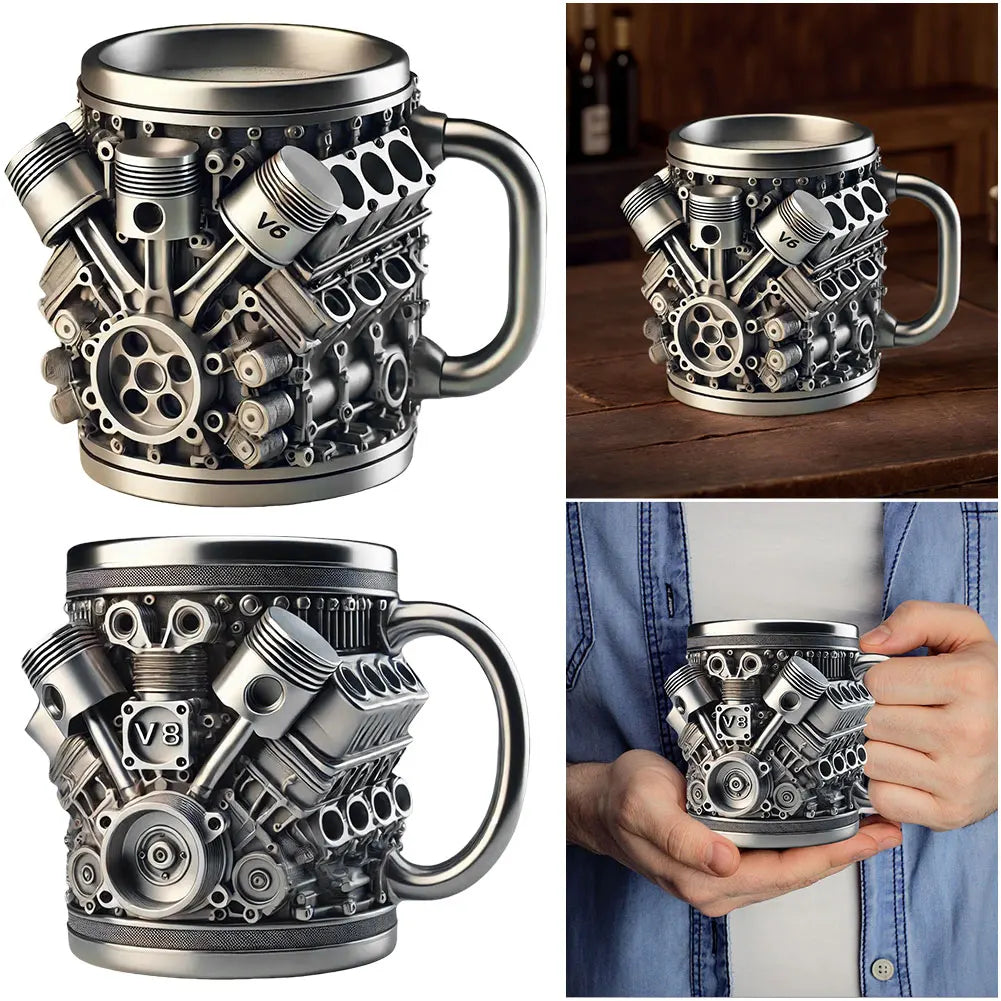 3D Unique Car Engine Coffee Cup