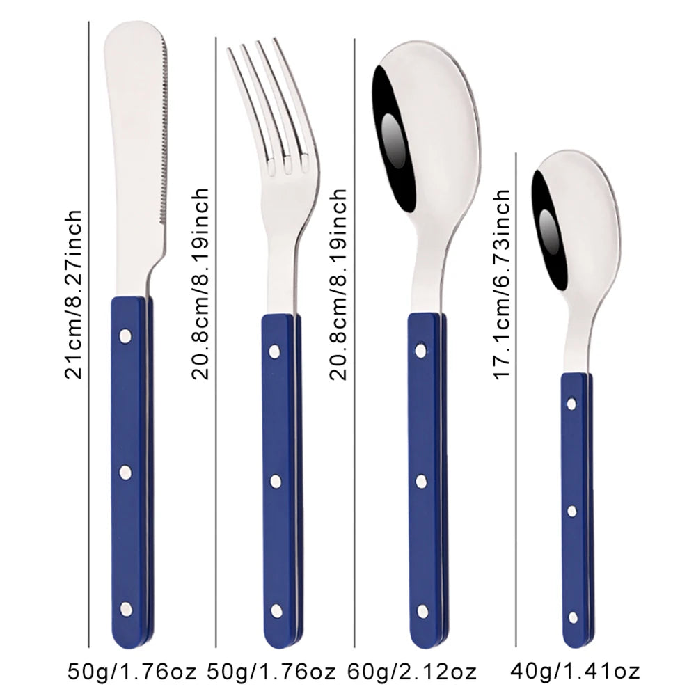 4Pcs Acrylic Handle Flatware