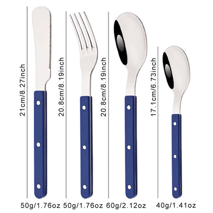 4Pcs Acrylic Handle Flatware