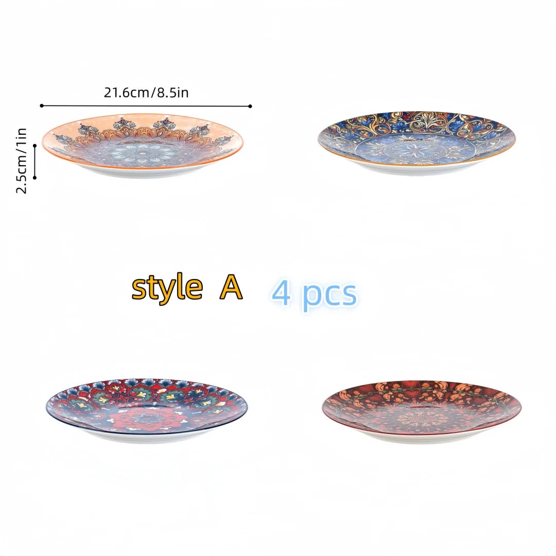 Bohemia ceramic large plate set