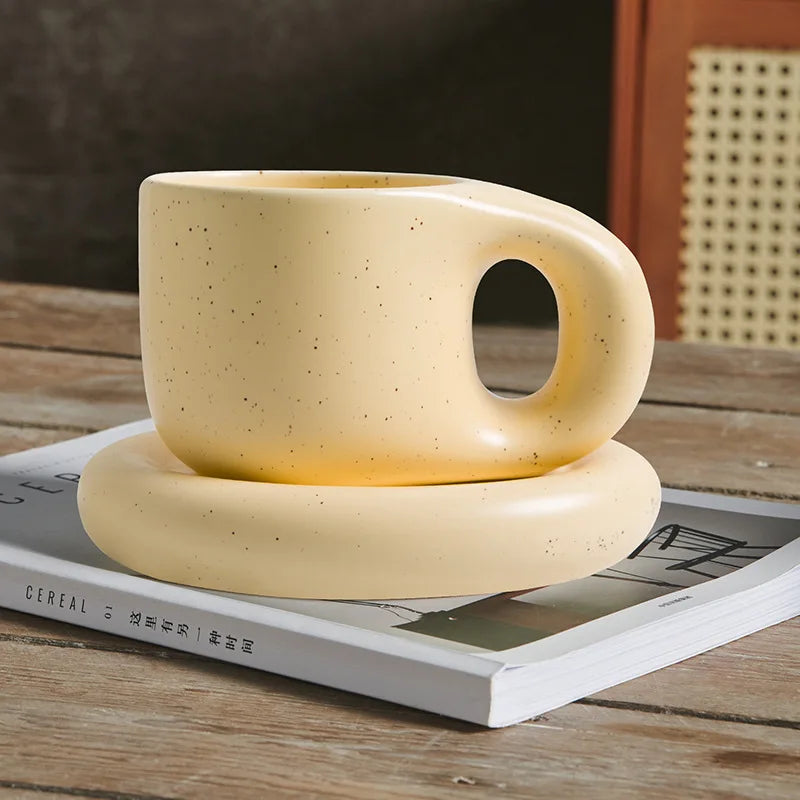 Ceramic Mug with Saucer