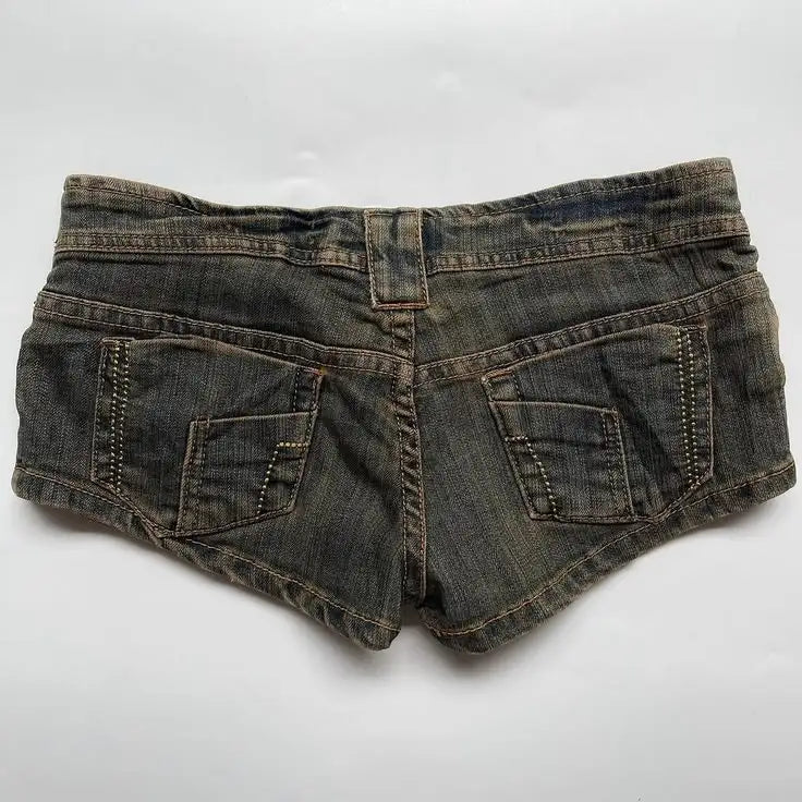 Washed Distressed Mini Shorts