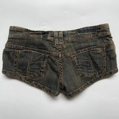 Washed Distressed Mini Shorts