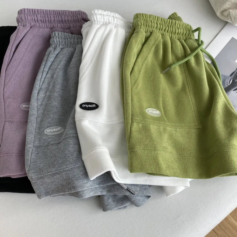 Shorts A sueltos de pernera ancha con cordón