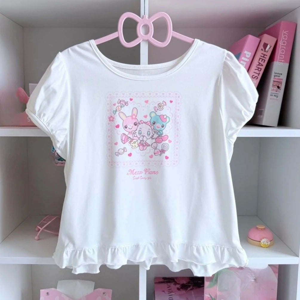 Sweet Kawaii Print Blouse