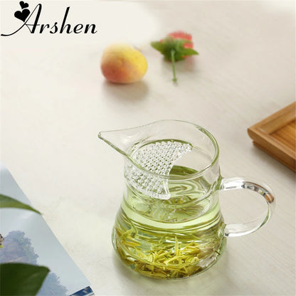 Clear Heat Resisting with Filter Handle Tea Cup