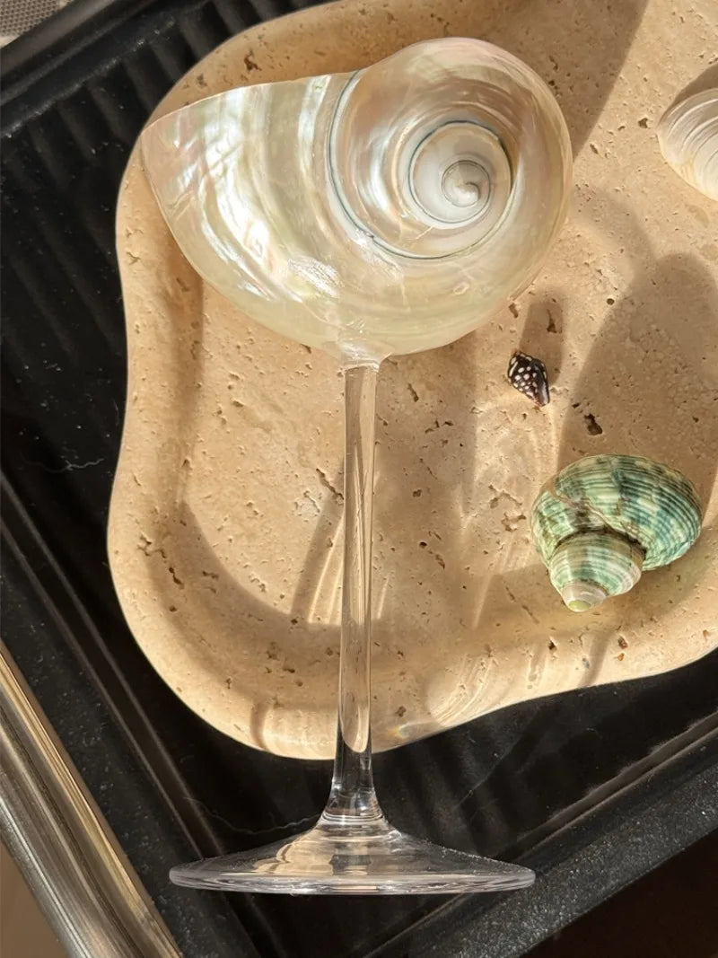 Conch Shell Champagne Flute Glass