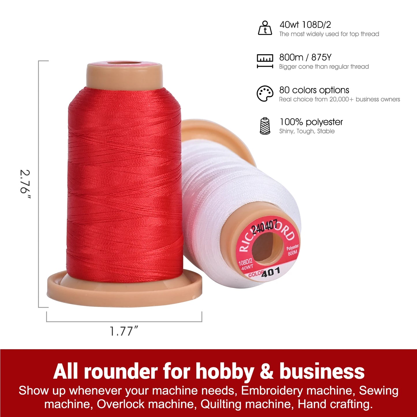 80Pcs Colors Embroidery Threads