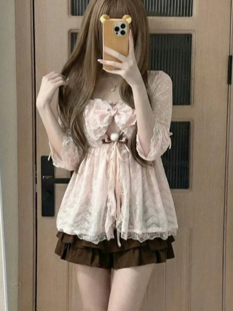 Conjunto de Falda + Top de Tirantes + Cárdigan