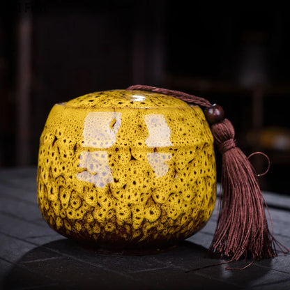 Painted Tea Canister