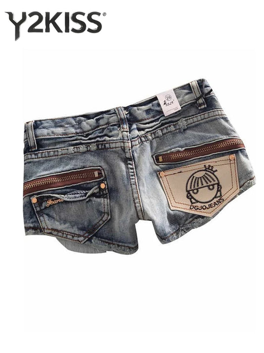 Ripped Denim Hot Pants