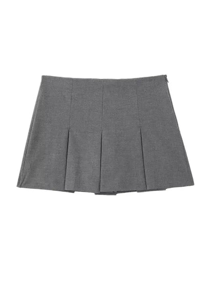 Pleated Short Skirt