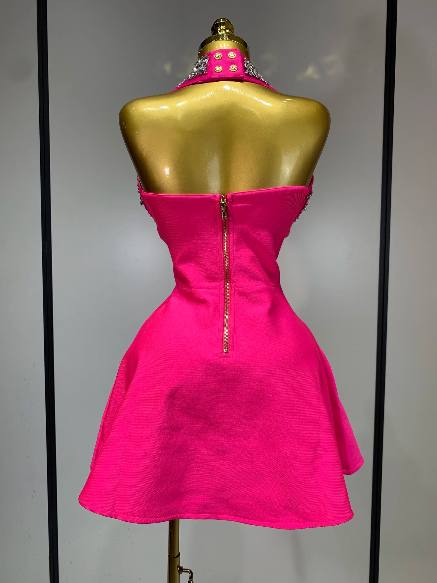 Backless Beading A Line Bandage Dress
