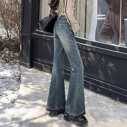 High Waist Casual Flare Jeans