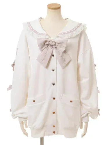 Sailor Collar Ribbon Bow Sweet Hoodie