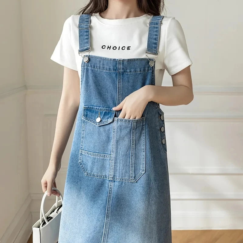 Strap Denim Dress