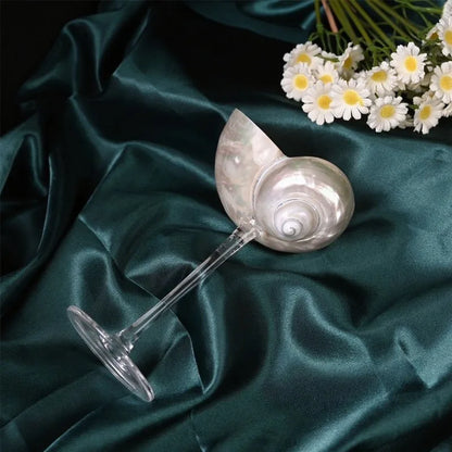 Conch Shell Champagne Flute Glass